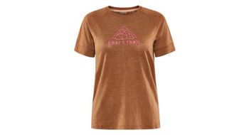 Camiseta de manga corta para mujer craft adv trail wool marron