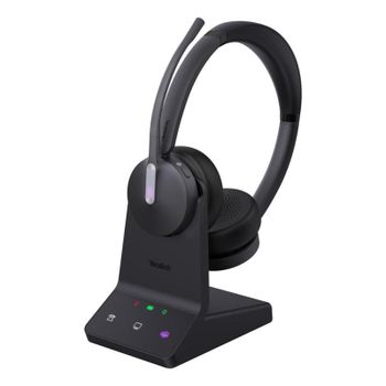 Auriculares Yealink WH64 Dual inalámbricos Bluetooth DECT para oficina con micrófono negro