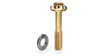Tornillo pinza freno flat mount titanio m5 torx 25 con arandela absolutablack oro