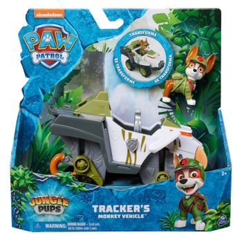 Paw Patrol Jungle Pups, Monkey Vehicle De Tracker, Camión De Juguete Con Figura De Acción Coleccionable, Juguetes Para Niños Y Niñas A Partir De 3 Años