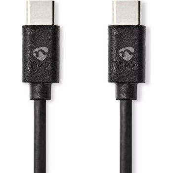 Cable USB-C Nedis USB 2.0 3 m 60W Negro