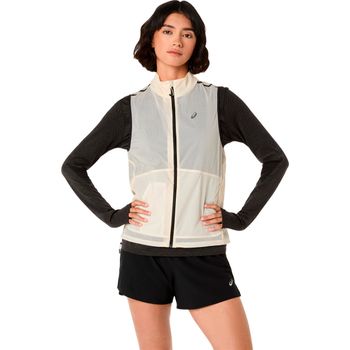 ASICS Metarun Packable Chalecos para correr Mujeres-beige