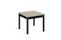 mesa cocina extensible libro 80160x80 cm roble pata negro