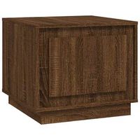 mesa de cafe - mesa de centro madera contrachapada roble marron 51x50x44 cm