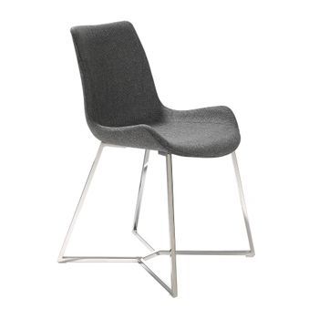 Silla Tela Gris Oscuro Angel Cerdá 4009 54x58x82