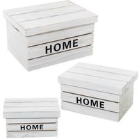 set 3 cajas almacenamiento blanco