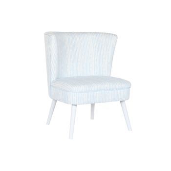 Sillon Poliester Madera 73x67x85 Rayas Azul