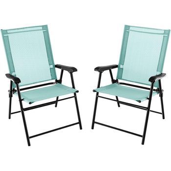 Set De 2 Sillas De Jardin Plegable, Silla Plegable Camping 65 X 60 X 93 Cm Costway 65 X 60 X 93 Cm