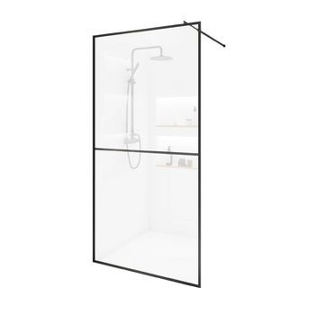 Cabina De Ducha Esg Glass Baki - 100 X 200 Cm Negro 2 Rejillas
