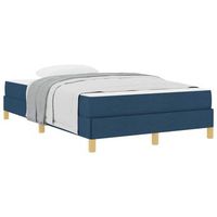 cama matrimonial  cama para adulto  cama tipo box spring con colchon azul 120 x 190 cm tela