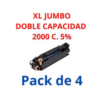4 Toner Compatibles HP CF244XL / 44A XL (alta capacidad / jumbo) para HP LaserJet Pro M15, M17, M28 2000c. 5%