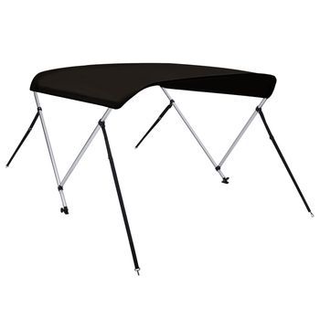 Toldo Bimini De 2 Arcos Negro 150x120x110 Cm Vidaxl