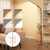 lampara de pie led temperatura de color ajustable y brillo luz de trabajo de pie para extensiones de pestanas lectura oficina sala de estar