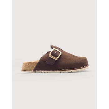 Koala Bay Zuecos Sabot plat en daim marron - Tudela para mujer
