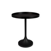 mesa auxiliar de madera negra