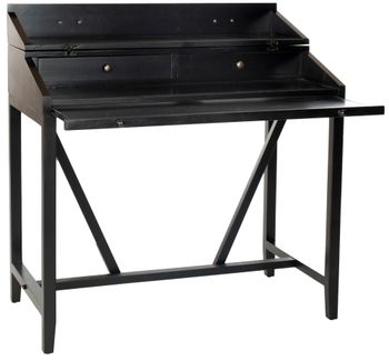 Escritorio en madera de pino, negro