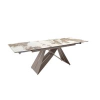 mesa comedor extensible rectangular marmol porcelanico