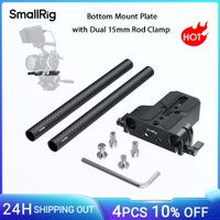 placa de montaje inferior smallrig con abrazadera de varilla doble de 15 mm para sony para canon para panasonic para jaulas camara de cine mainstream -5609