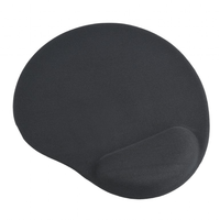 gembird alfombrilla de gel para raton con soporte para muneca negro