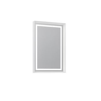 Espejo Decorativo De Madera  - 60 X 10 X 90 Cm - Blanco Mate