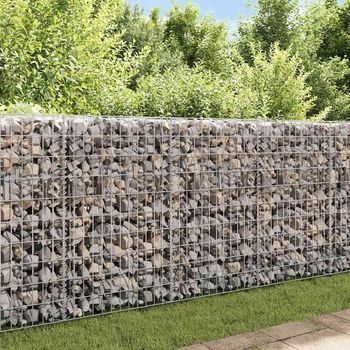 Muro De Gaviones | Gavión Para Piedras | Gavión Decorativo De Acero 450x30x100 Cm Cfw102362