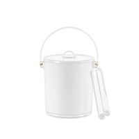cubitera de hielo acrilico blanco con pinza
