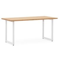 mesa comedor icub strong eco 200x80x75cm blanco en madera maciza de pino acabado natural estilo nordico industrial box furniture