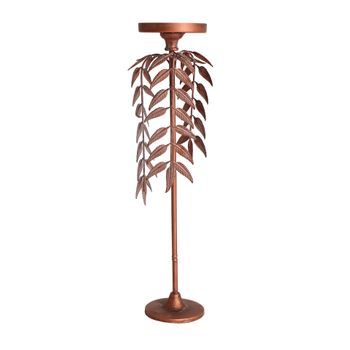 Candelabro De Hierro En Color Cobre De 18x18x56cm