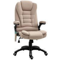 vinsetto silla de oficina con masaje de 6 puntos silla de escritorio con funcion basculante con calefaccion altura ajustable 68x72x110-120 cm caqui   aosom espana