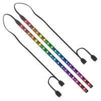 tira led silentiumpc aurora stripes argb 18 bombillas led 2 piezas