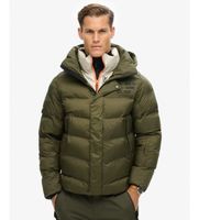 superdry para hombre ms110175a abrigo ski sport puffer verde l casual nylon reciclado