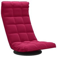 silla de suelo giratoria de terciopelo rojo tinto vidaxl