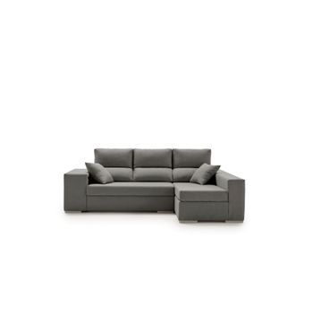 Sofa Chaiselongue Con Gran Puff Esmeralda Marengo Derecha