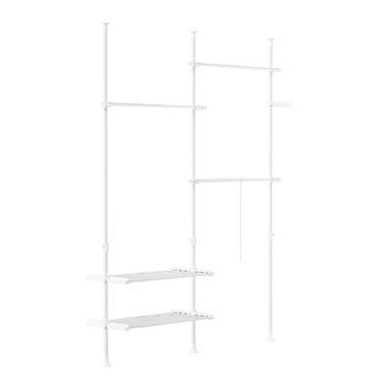 Sobuy Armario Ropero De Pared 4 Puertas Con Estantes Blanco Para Dormitorio