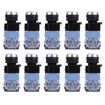 Interruptor Botón Plana Auto-bloqueo (24v), Pack 10 Unds