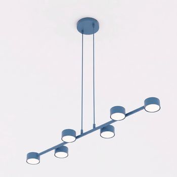 Lámpara colgante solvi azul (6 luces)