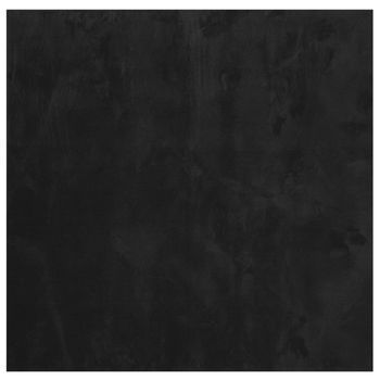 Alfombra De Pelo Corto Suave Lavable Huarte Negro 120x120 Cm Vidaxl