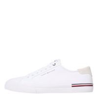 tommy hilfiger zapatilla core corporate vulc canvas blancas fm0fm05398-ybs