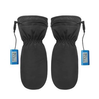 Guantes Calefactables Con Cremallera Y Batería Recargable Black 12 Horas De Duración De La Batería