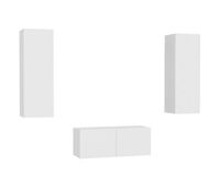 juego de mueble para tv de 3 piezas aglomerado blanco