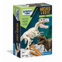 kit de excavacion clementoni archeo ludic t-rex fosforescente