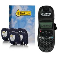 dymo letratag lt-100h pack rotuladora negro  5 cintas