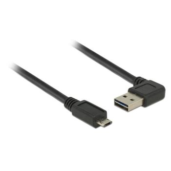 Cable USB 2.0 DeLOCK 2 m Negro Conectores USB A y Micro-USB B