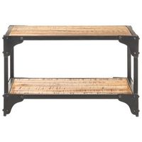 mesa de centro 60x60x35 cm mango sin tratar - marron