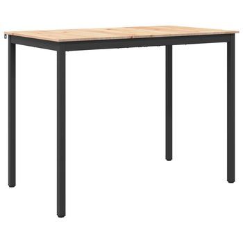 Mesa De Bar Natural 140 X 80 X 105 Cm Madera De Pino Macizo