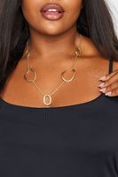 collar dorado con eslabones extra grandes
