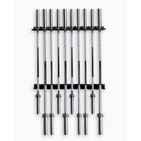 soporte de pared para barra olimpica - boomfit
