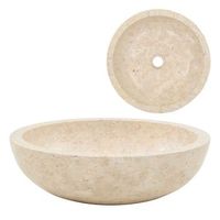 lavabo de bano moderno  lavabo 40x12 cm marmol color crema