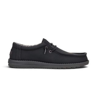 HeyDude para hombre. HD41894 Zapatos Wally Classic negro (43), Plano, Cordones, Casual
