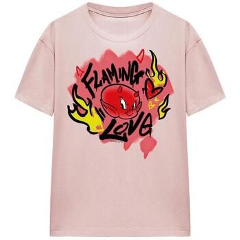 Hot Stuff Camiseta Flaming Love Devil para mujer